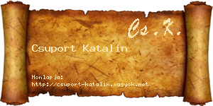 Csuport Katalin névjegykártya