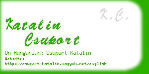 katalin csuport business card